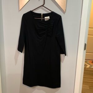 Kate Spade black ruffled top sheath dress size 10